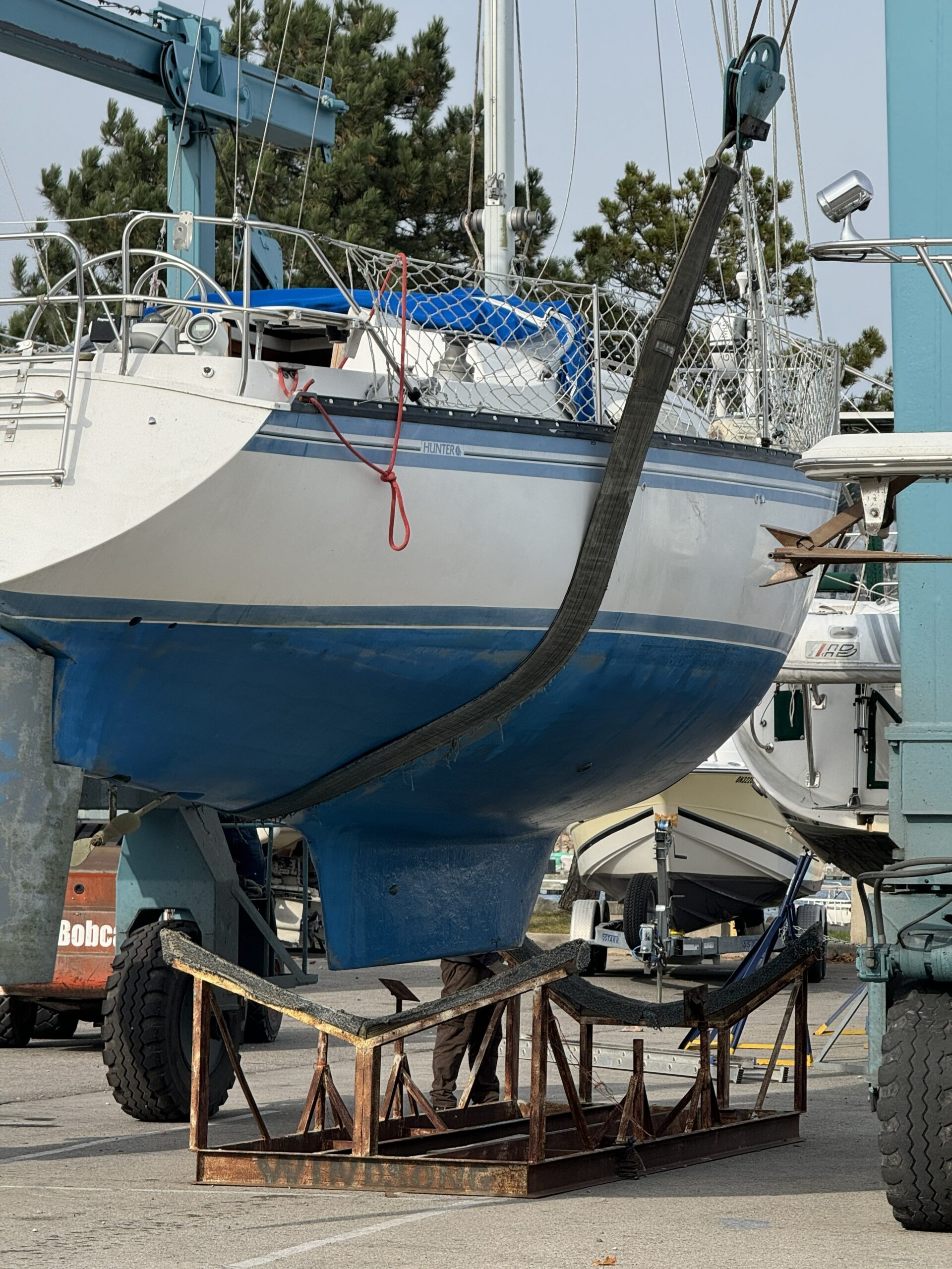 boat refit project sv naughty angler photo